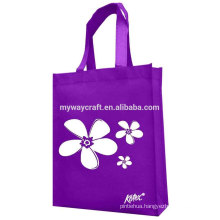 purple customized recycle tote bag